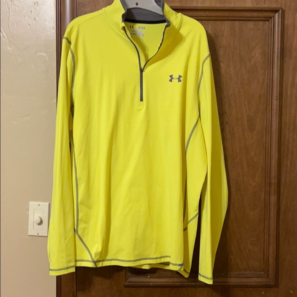 Neon yellow half zip